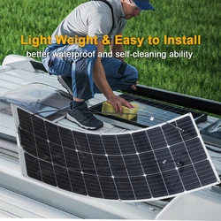 XINPUGUANG flexibel zonnepaneel OF monokristallijne zonnepanelen kit off-grid systeem 1000W, 600W, 400W, 200W, 100W zonnecelmodule groothandel voor camper RV caravan camper boten daken acculader 12V /24V/36V/48V