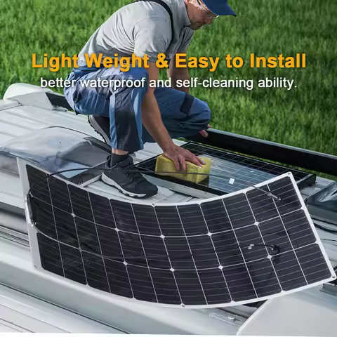 XINPUGUANG Flexible Solar Panel OR Monocrystalline Solar Battery Charger Kit Off- Grid System 1000W, 600W,400W,200W,100W