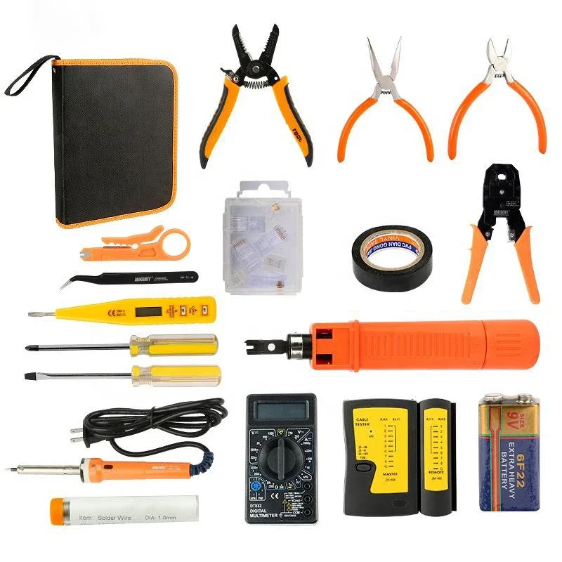 Ethernet Cable Networking Toolkit LAN telecom installation electrical Crimping rj45 Network Tool Kit