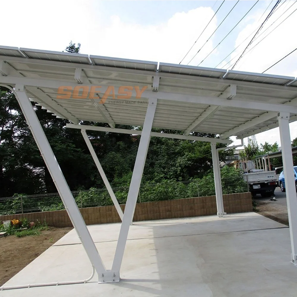 High Waterproof Pv Panel Carport Solar Mounting System Customized Solution Solar Carport Structure