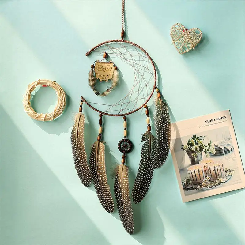 H9ec Moon Metal Moons Ring Hoop Diy Made Dreamcatcher para Handmade Wedding Wheting Holding Handicraft