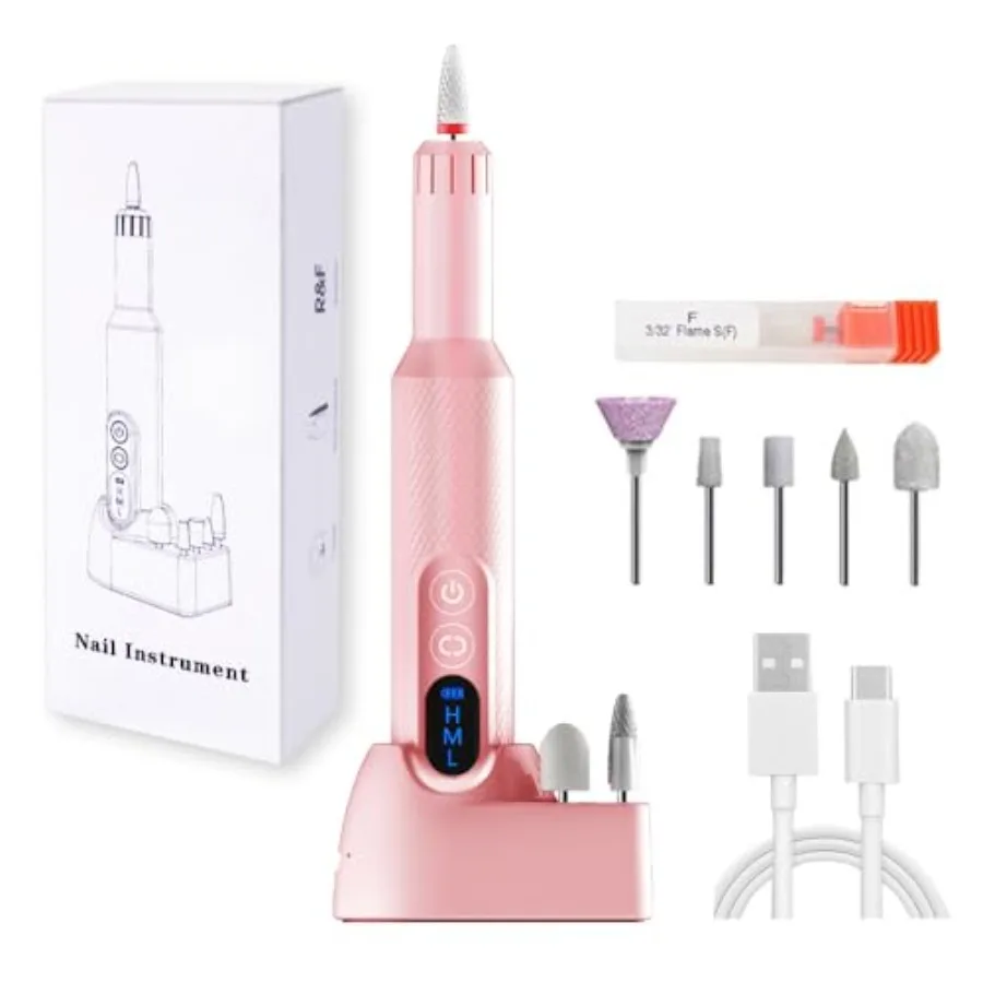 Cordless Electric Nail Drill with Wireless Charging