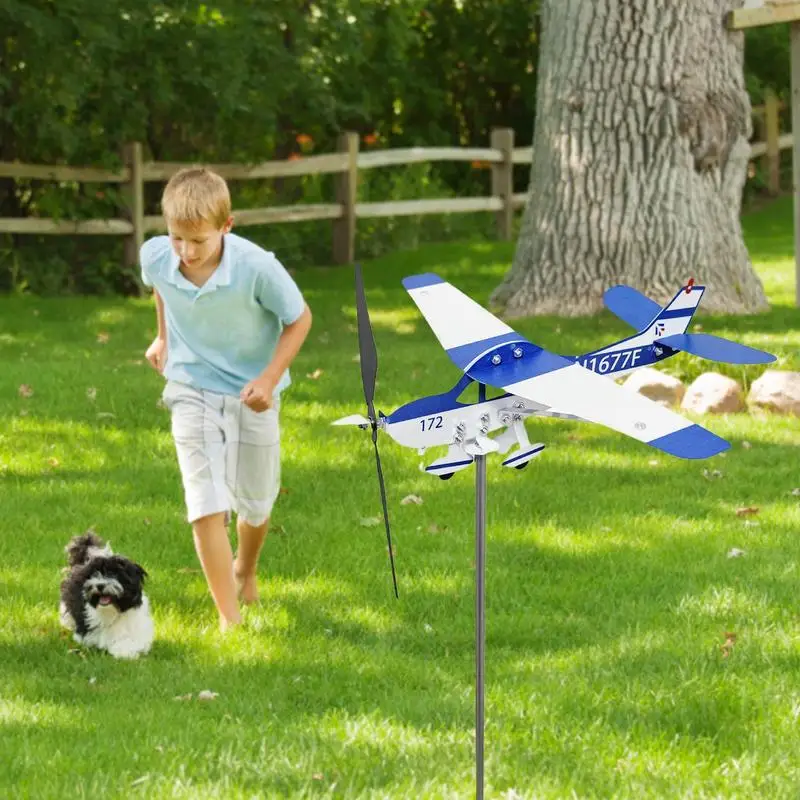 Weather Vane For Roof Metal Sturdy Airplane Shapes Weathervane Multifunctional Weather Vanes Roof Mount Decorative Wind