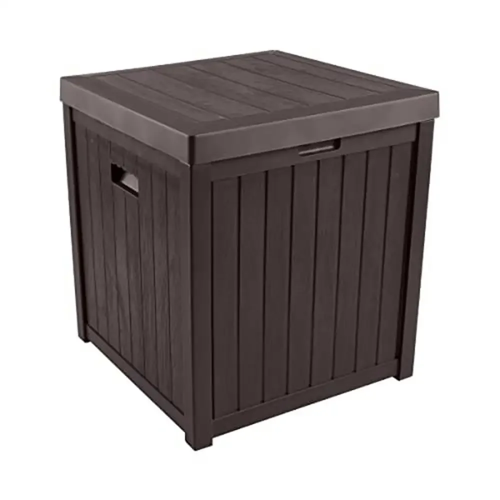 

50 Gallon Outdoor Storage Box Waterproof Deck Box Pool Patio Furniture Cushions Garden Tools Storage Bin Durable Resin