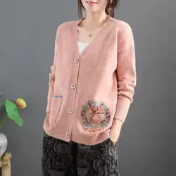 Autumn Winter Literature And Art Vintage Loose Wool Knitwear Women Clothing Comfortable Soft Knitted Sweaters