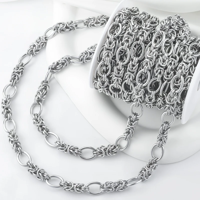 Stainless Steel Thick Multi Twisted Interlock Loop for Handmade Jewelry Making DIY Bracelet Necklace Craft Supplies