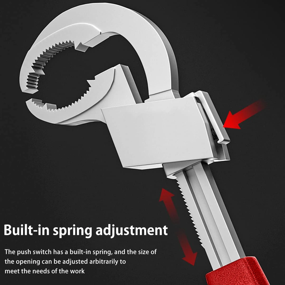 Universal Adjustable Wrench 80mm Open-ended, used for Dismantling Assembling Sanitary Ware and Furniture,Pipeline Maintenance