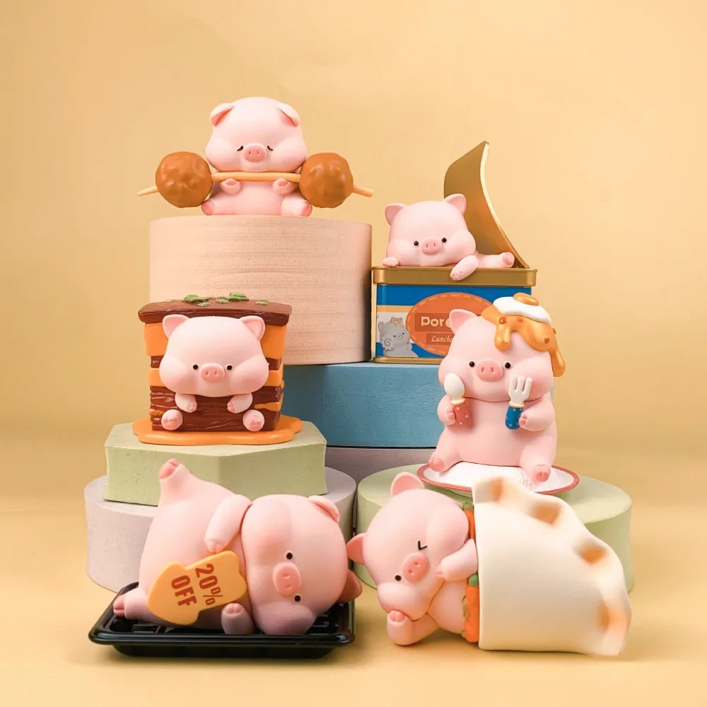

Gift Cartoon Pink Pig Doll DIY Decoration Pig Figurine Animal Model PVC Auto Ornaments Desktop Decoration