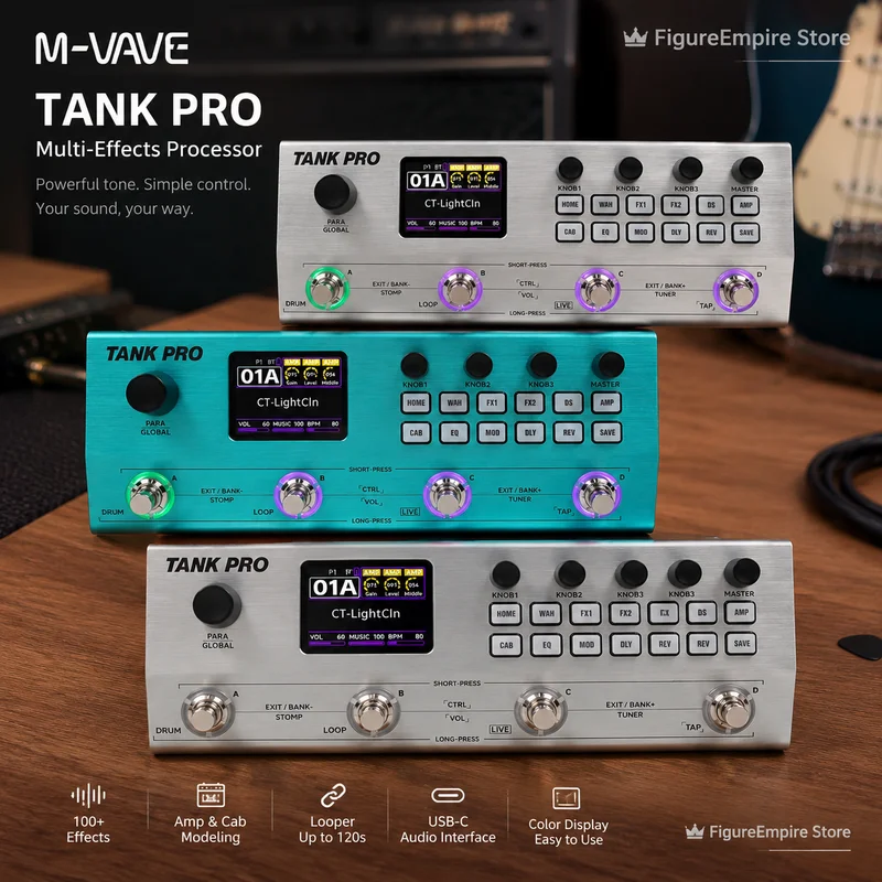 Hot M Vave Tank Pro Guitar Multi Effects Processor Ai Modeling Ir Loading Otg Recording For Stage Performance Studio Practice