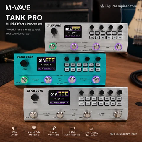 Hot M Vave Tank Pro Guitar Multi Effects Processor Ai Modeling Ir Loading Otg Recording For Stage Performance Studio Practice