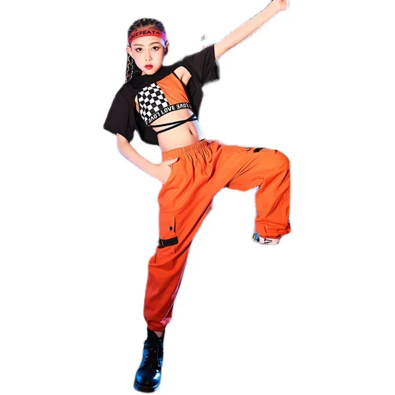 جديد ممارسة الرقص فستان الفتيات فستان رقص الجاز الصيف الهيب هوب الزي الاطفال عرض أزياء زي