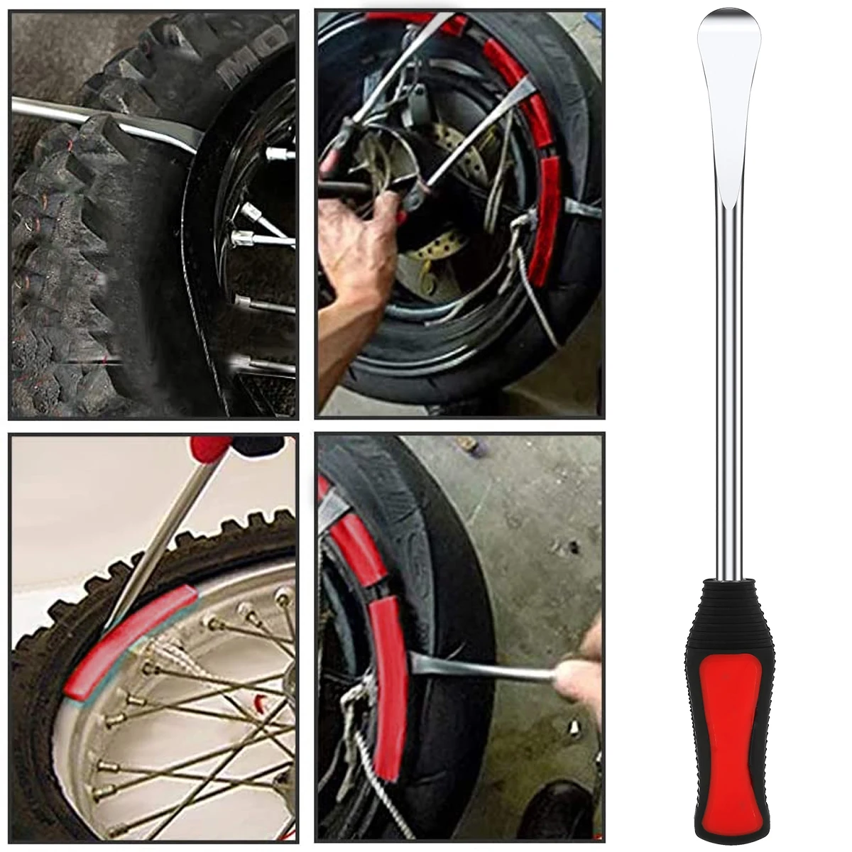 Motorbike Tire Changing Spoons Lever 14.5 inch Tire Levers Spoon Heavy Duty Motorcycle Tire Irons Kit Professional Repair Tool