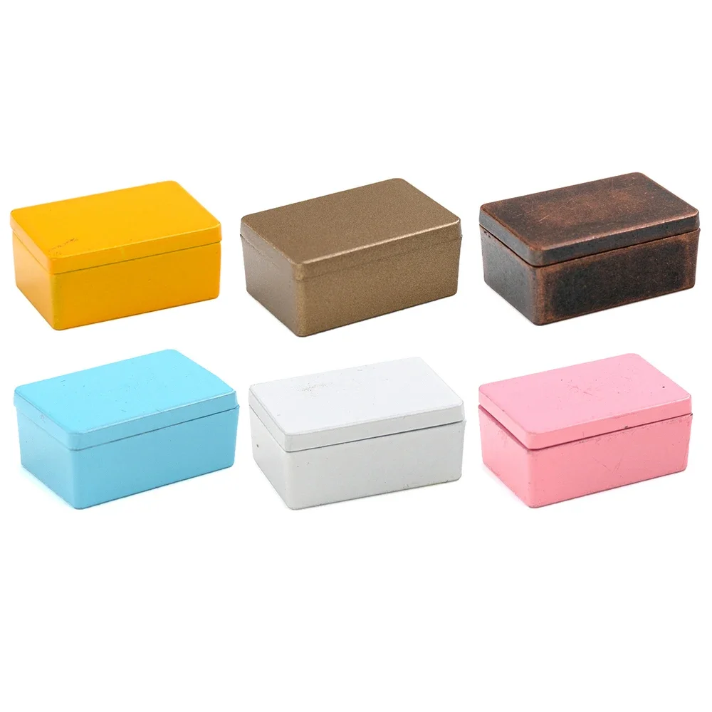 1/12 Doll House Miniature Metal Box Simulation Furniture Storage Box Model Toys for Mini Decoration Dollhouse Accessories