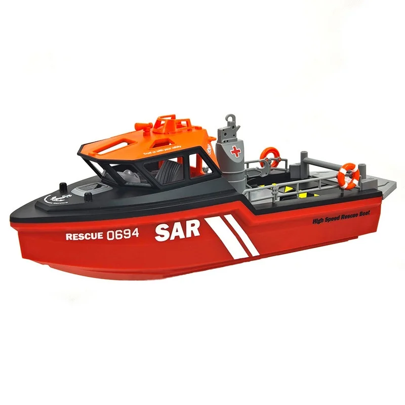 

New High-Speed Charging Long-Standby Rescue Tugboat Remote Control Boat Boys Simulation High-Frequency Brushless Wireless Toy