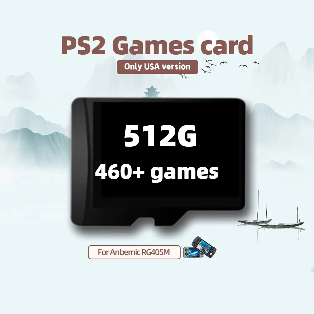 Anbernic RG405M PS2 Games Card USA Version TF Box All Language Custom Memory Classic Retro 512G 460+ 256G 210+ 128G 100+ 64G 40+