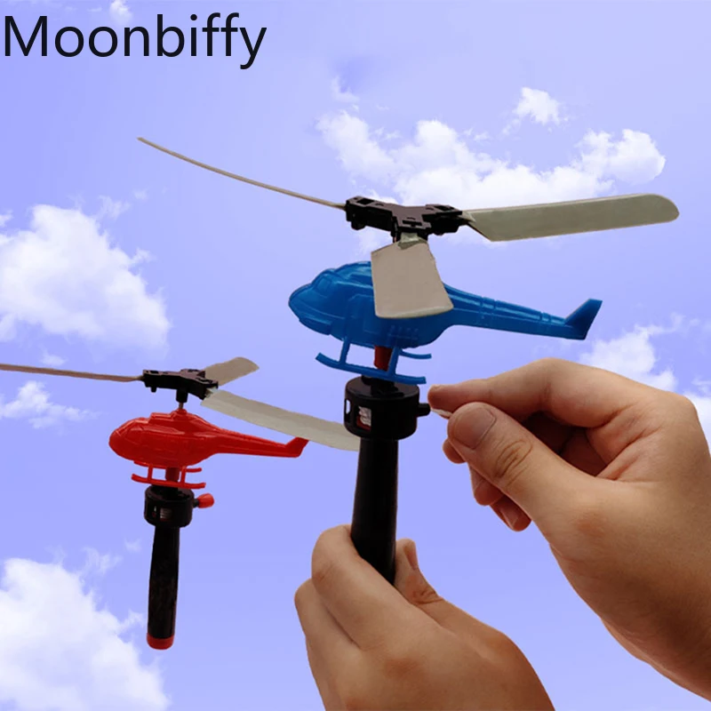 

Aviation Model Copter Handle Pull Line Helicopter Plane Outdoor Toys for Kids Playing Drone Drawstring Plane Children's Day Gift