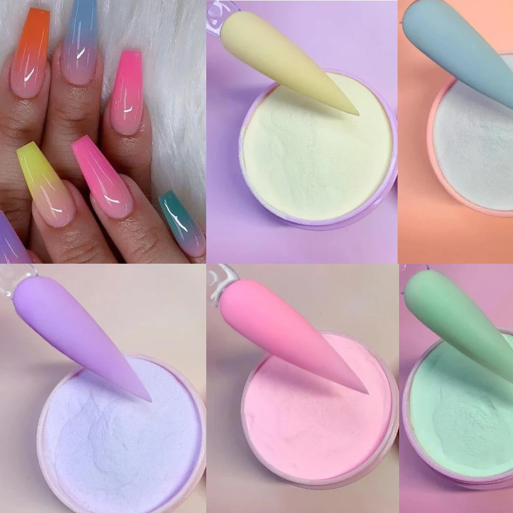 Pastel Màu Sắc Acrylic Bột Bộ Sưu Tập 28G Nồi 1 Acrylic Móng Tay Nhúng Bột 40 Màu PASTEL Màu Sắc ACRYLIC Bột bộ Sưu Tập