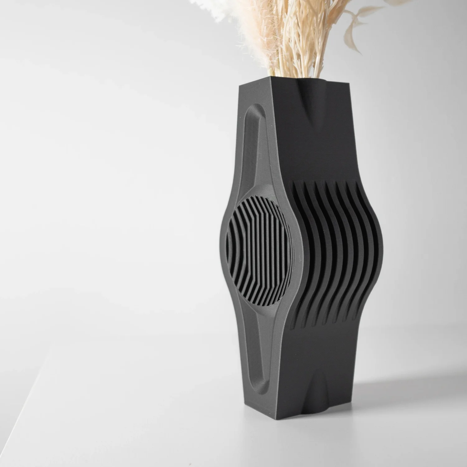 

3D Printed Creative Vase Modern Desktop Decoration Textured Vase Living Room or Office Table Decoration Home Decorations