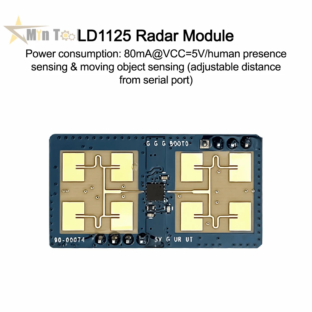 

HLK-LD1125H DC3.3-5V 24G Microwave Radar Sensor Switch Detection Motion Module TTL Serial Communication Power Supply