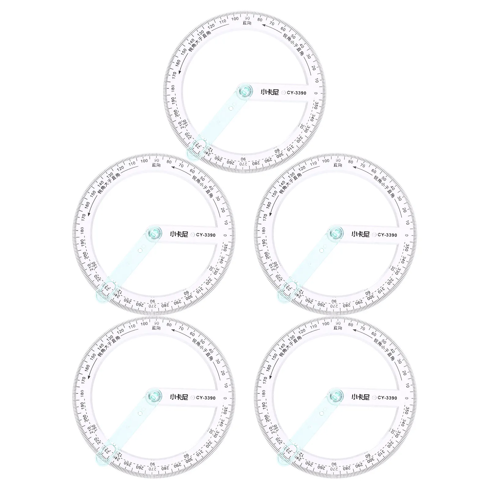 Measuring Right-angle Acute Obtuse Demonstration Plastic Protractor Classroom Protractors Round