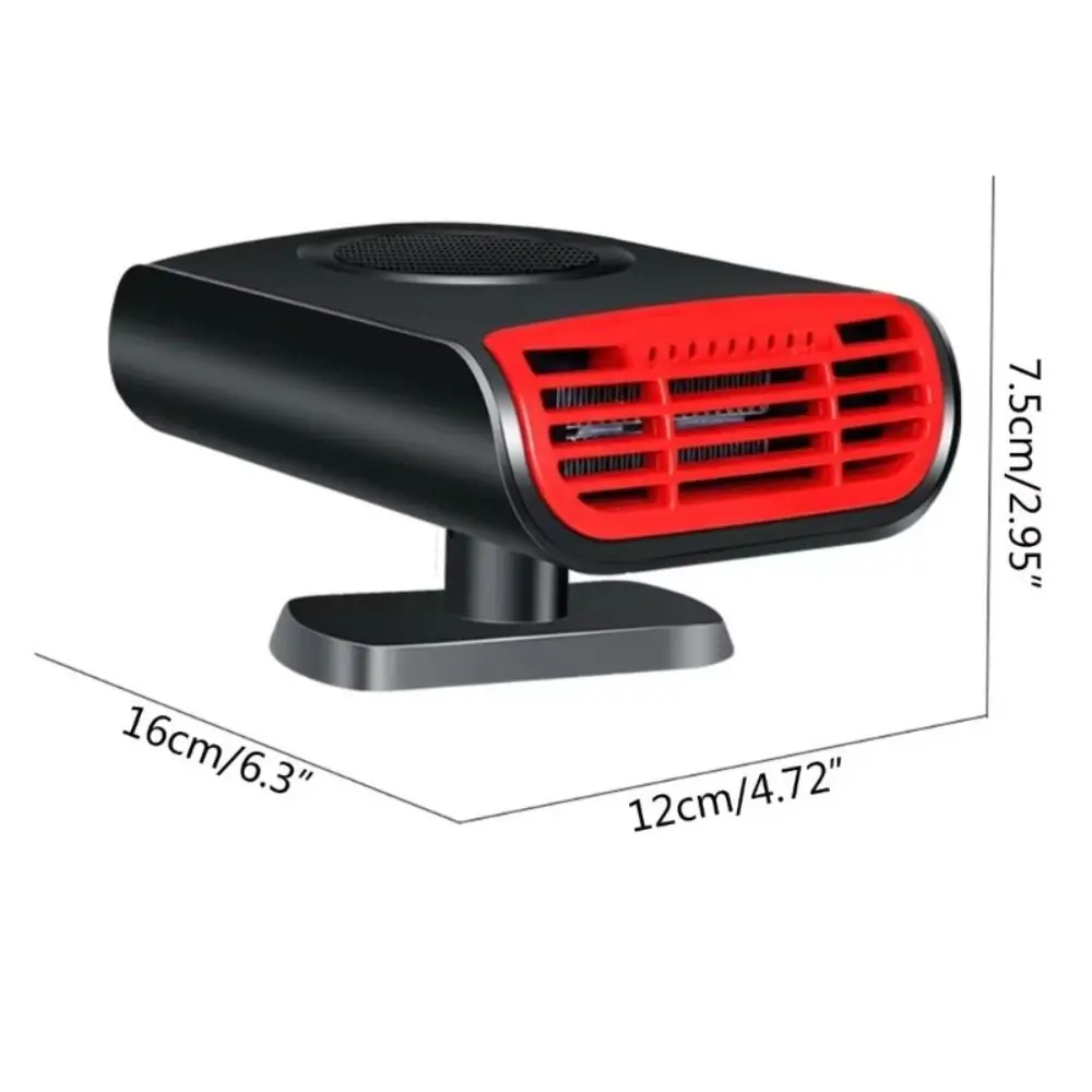 Ventilador calentador de coche enchufable multifunción 12V 150W 360 °   Desempañador giratorio para ventana de coche, ventilador de calefacción eléctrica de calentamiento rápido