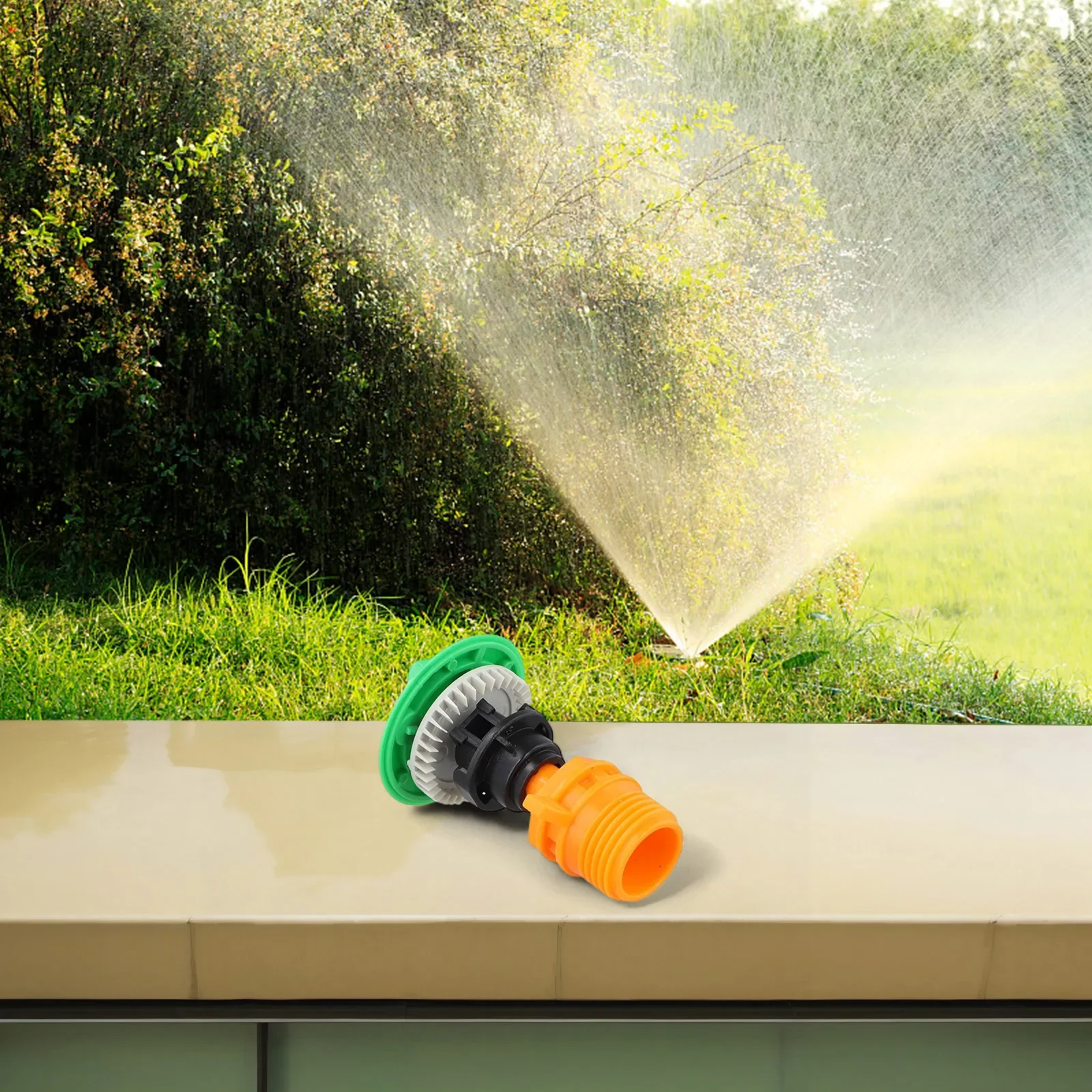Automatic Sprinkler Nozzle Set of 5 for Garden Watering with Rotating Coverage for Efficient Moisture Delivery