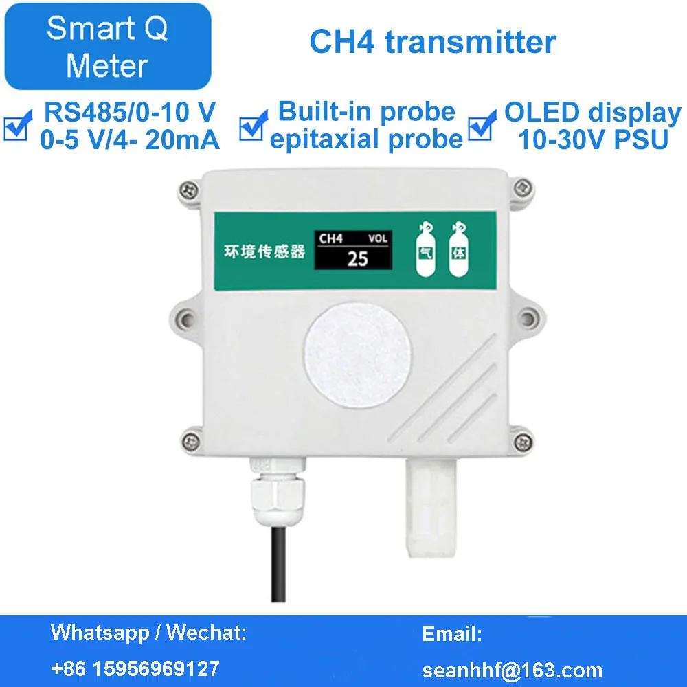 Display Led Co2 Gás Concentração Transmissor Detector de Gás Monitoramento do Ambiente Subterrâneo 485 010v 420ma