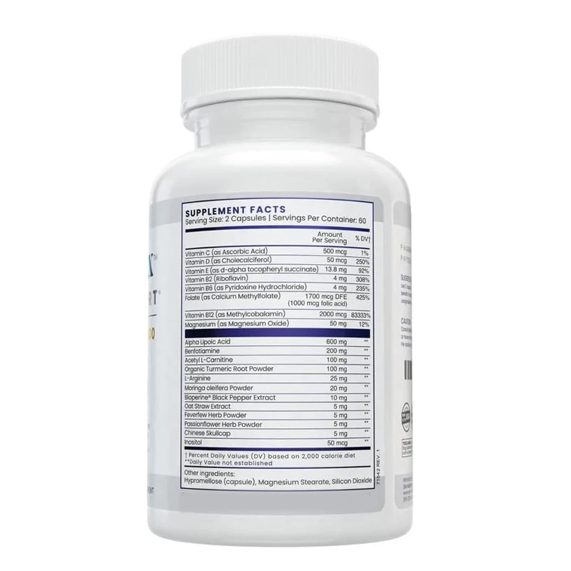 Neurohypotensive and neuropathological support,containing alpha lipoic acid, phenylthiamine phosphate, L-carnitine, and turmeric