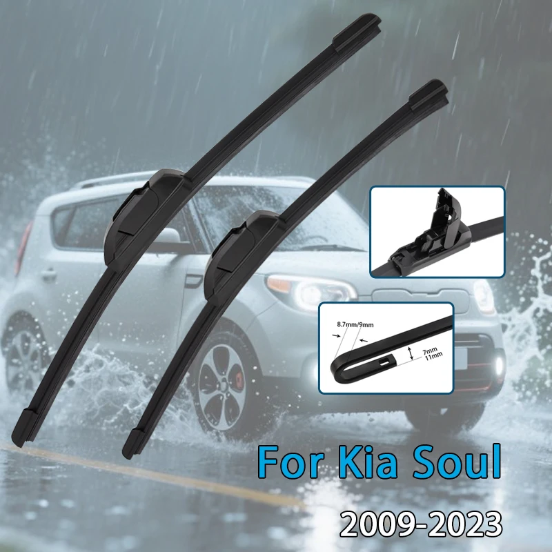 

Car Wiper Blades For Kia Soul 2009-2023 Windshield Windscreen Front Window Blades Fit U Hook Arm Car Accessories