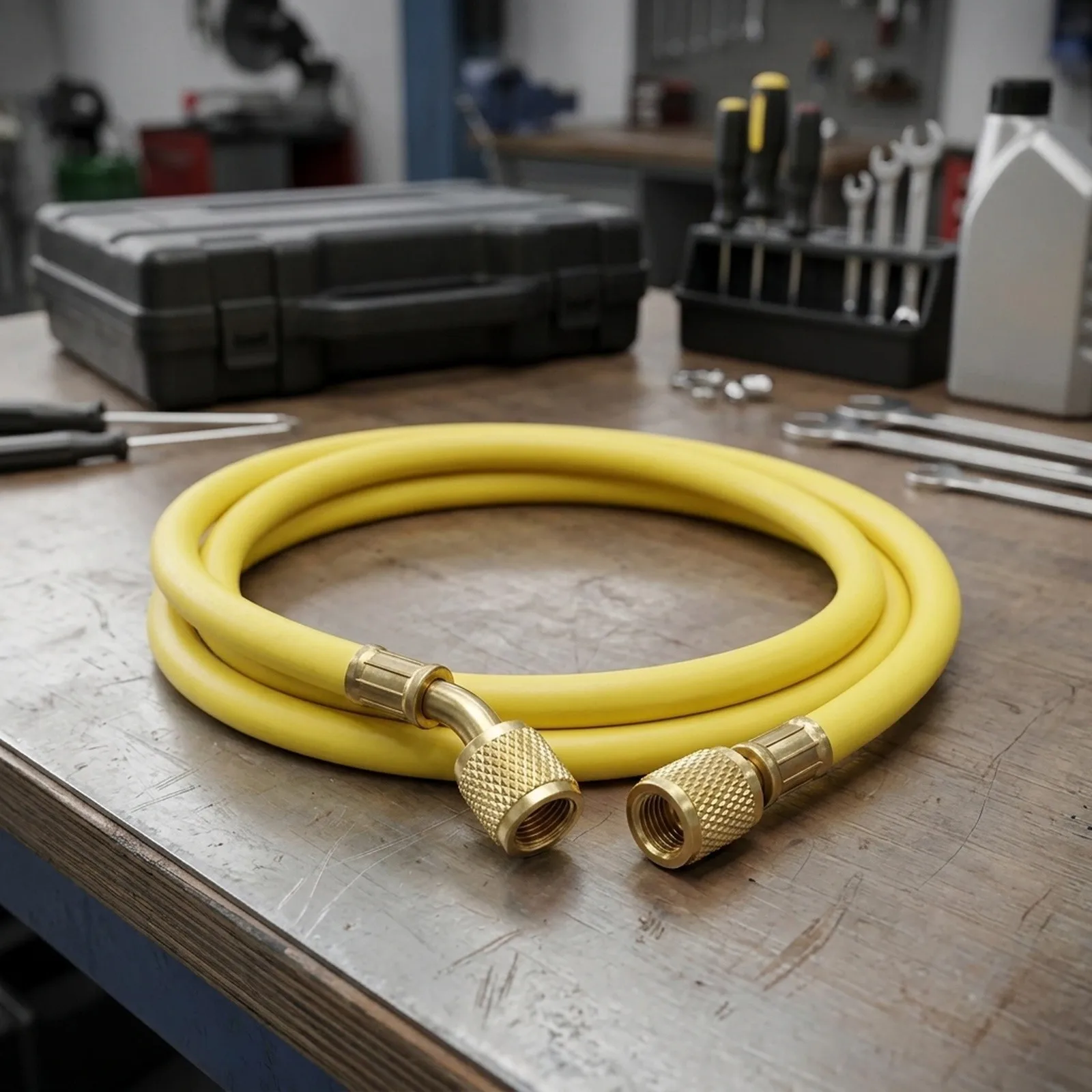 1/4 for sae Charging Hose 1/4 for sae Thread 800 PSI Working Pressure Wear-resistant Charging Hose For AC Refrigeration