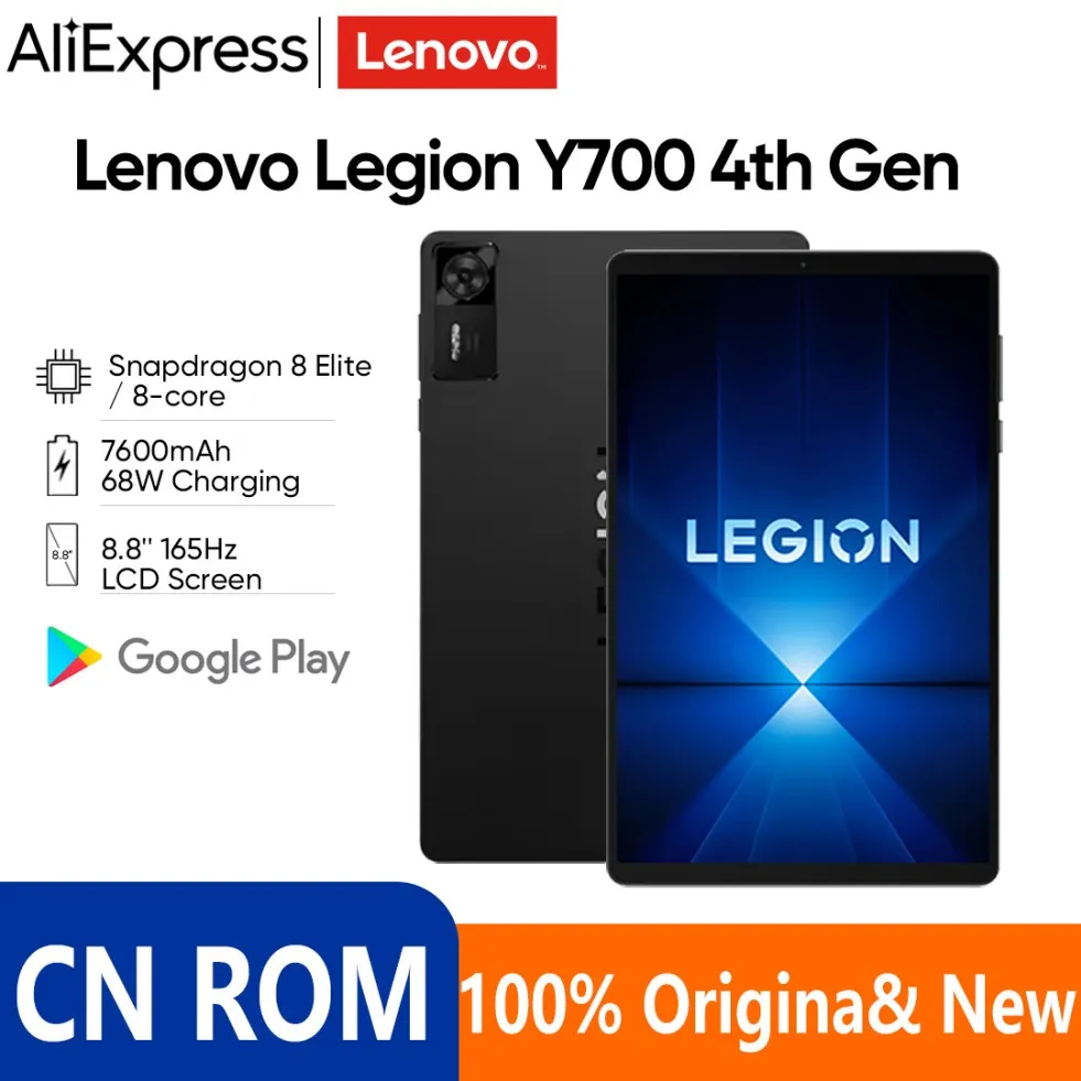 

Lenovo Legion Y700 4th Gen AI Gaming Tablet Snapdragon 8 Elite Tablets Netbook 7600mAH 68W Charge 8.8" 3K 165Hz 408PPI Screen
