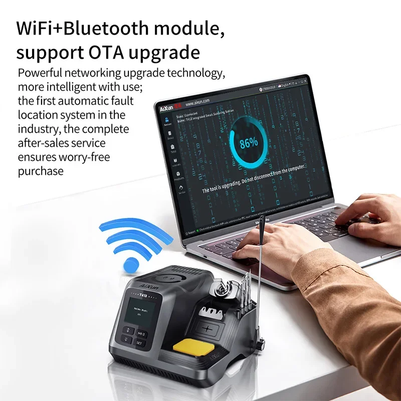 AIXUN T413 200W Integrated Smart Precision Soldering Station Support T245/T225 Handle for Precision Welding PCB Repair