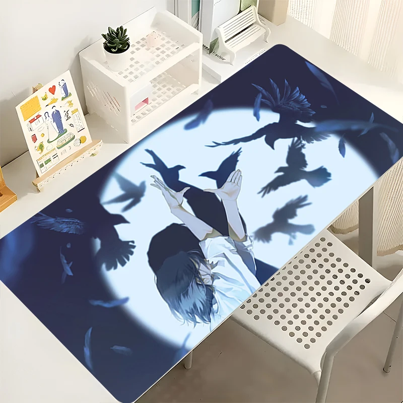 

Mousepad Gaming Mats PC Accessories Computer Cabinet Extended Pad HD Non-Slip Mouse Pad Anime Keyboard Pad Office Crow Desk Mat