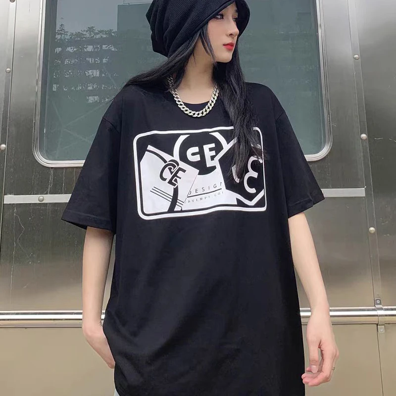 New CAVEMPT T-shirts Chaopai Simplicity Oversized O-Neck Casual Short Sleeve Lovers Versatile Men Woman C.E Top Tees