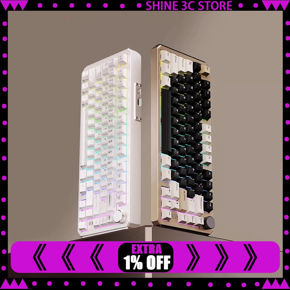 

Механическая клавиатура DAREU A75HE с магнитными переключателями, точностью 8k RT, чипом MCU 0.01 мм, керамическими элементами, низкой задержкой, Gasket-креплением, Hot-Swap, аксессуар для ПК