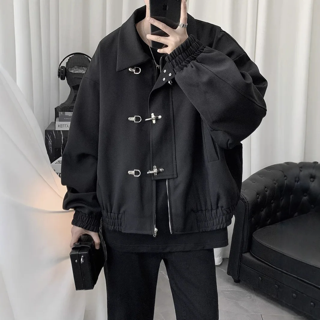 

2025 New Men's Short Jacket, High-End Streetwear Korean Style, Trendy Autumn Coat, Hip-hop Denim Jacket for Men