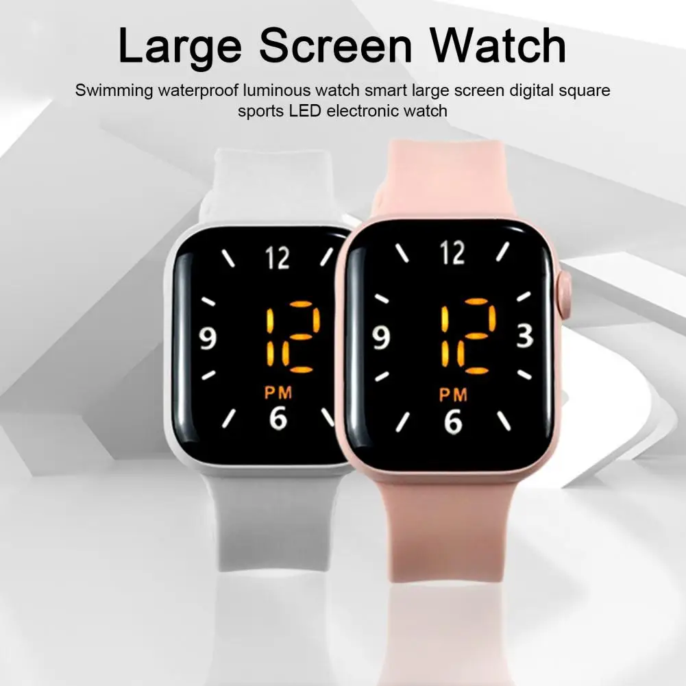 수영 방수 야광 시계, 스마트 LED 디스플레이, 정확한 시간 스마트 워치, 편안한 스트랩, 스포츠 시계