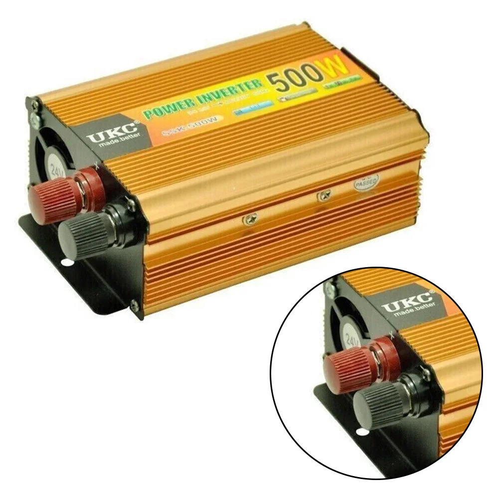 

500W DC 12V AC 230V Inverter With Crocodile Clamp Cable Car Modified Sine Wave Voltage Converter Inverters Home Tool Supplies