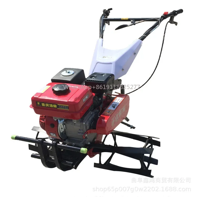 Handheld four-wheel drive micro tillage machine multi-function cultivators/ Agricultural small gasoline rototiller