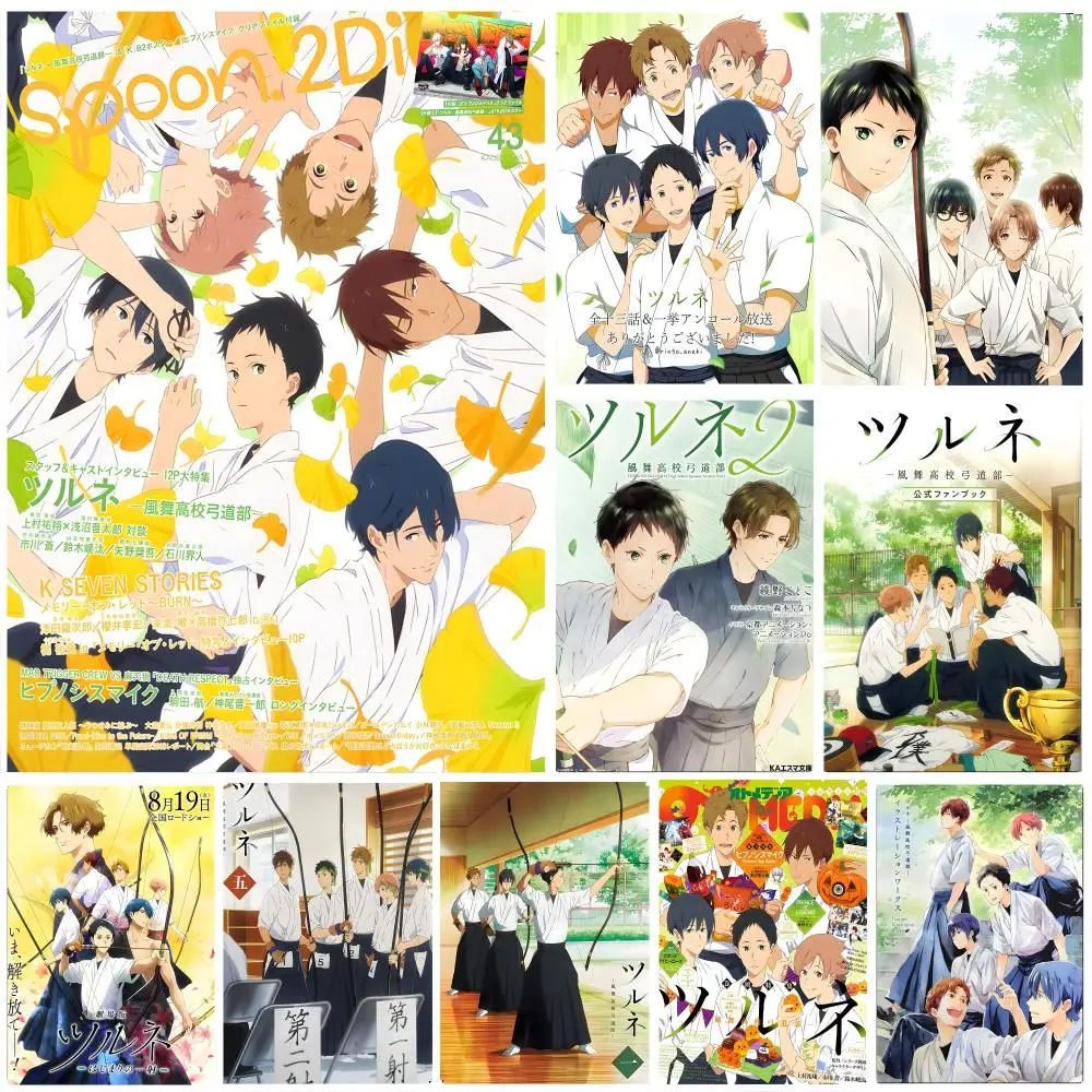 Anime T-Tsurune K-Kazemai Poster HD art, waterproof, sticky wall, home decoration (living room, bedroom, bar), aesthetic
