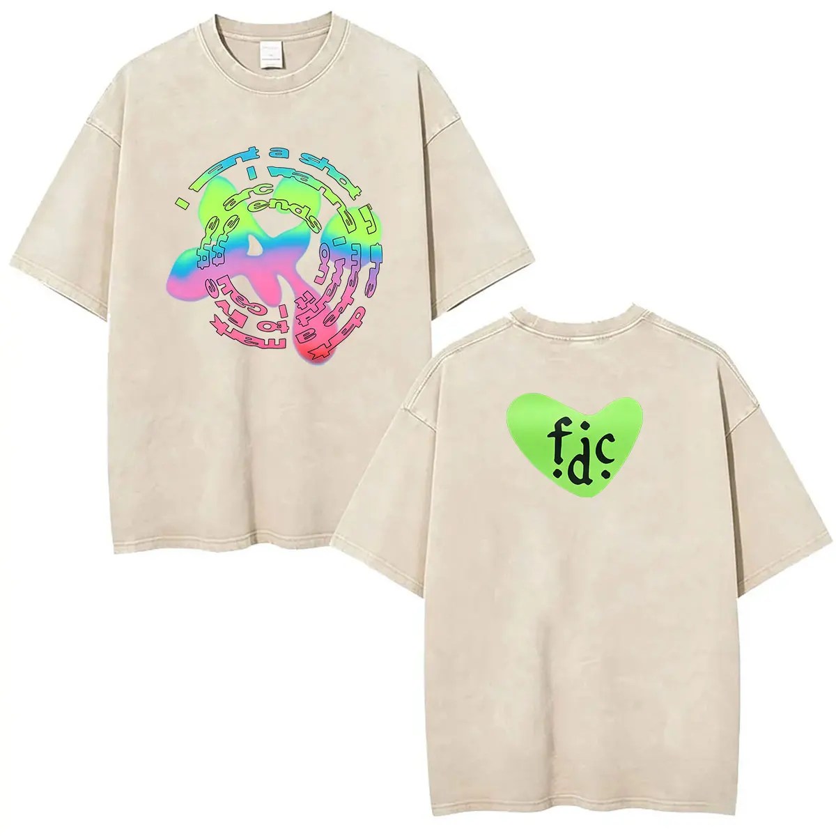 Rock Band Fontaines D.C UK Tour 2027 Vintage Washed T Shirts Men's Fashion Oversized Cotton T-shirt Hip Hop Punk Clothing Tshirt