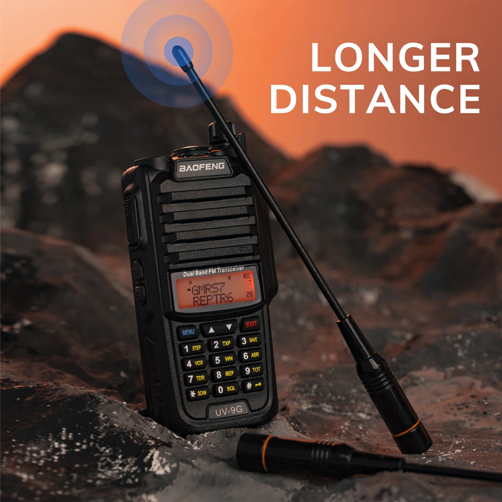 BAOFENG – Radio GMRS UV-9G, étanche IP67, Scanner NOAA double bande, 1 pièce