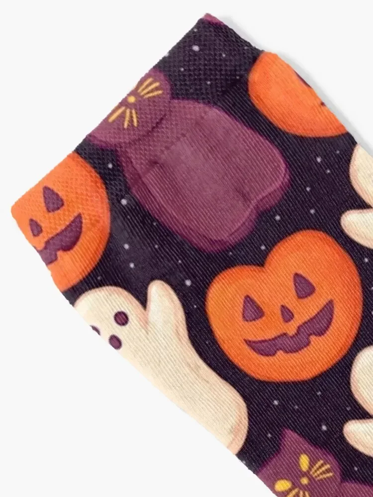 Halloween Marshmallows Dark Socks cartoon Rugby Stockings Heating sock Boy Child Socks Women's