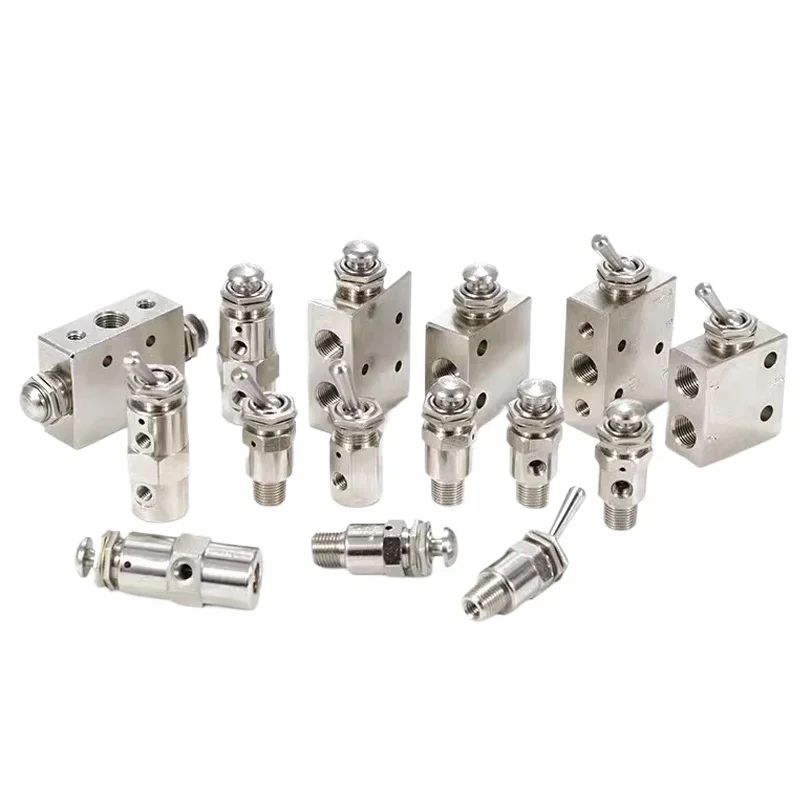 Air Pneumatic Mechanical Valve 2 Position 5 Way Toggle Button Switch TAC2-41V 31V 41P 31P 41PP TAC-4V 4P 3P 3V TV-3S