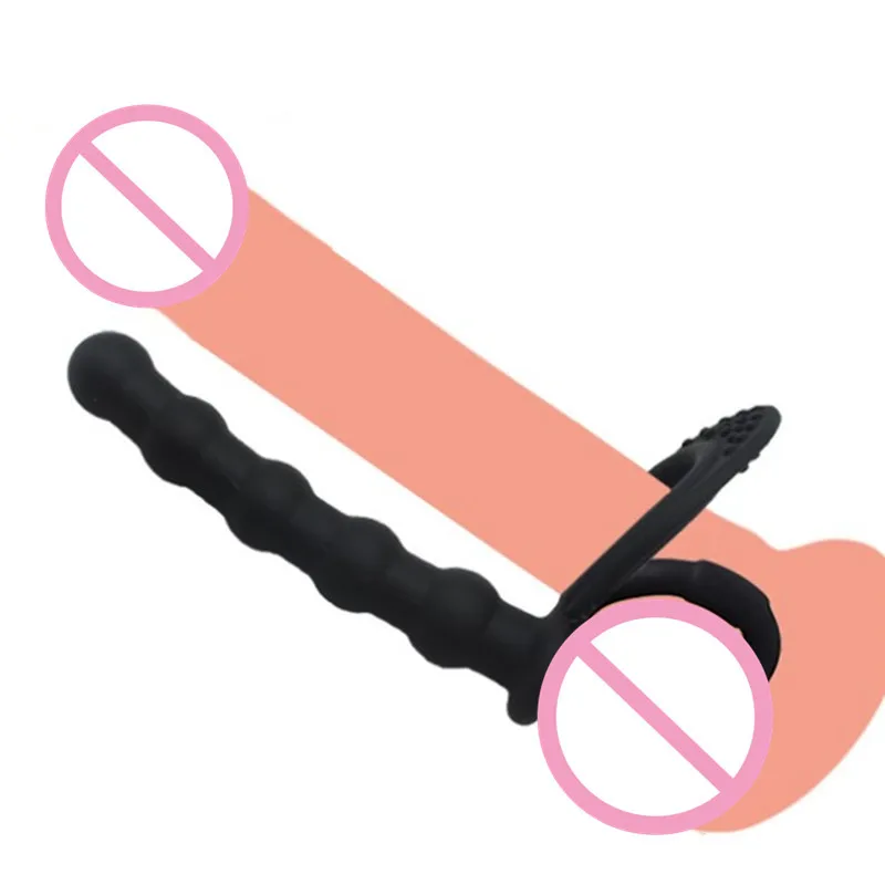 Double Penetration Strapon Dildo Sex Toys For Women Men Strap On Penis Anal Beads AV Stick Butt Plug Massager Adult Products