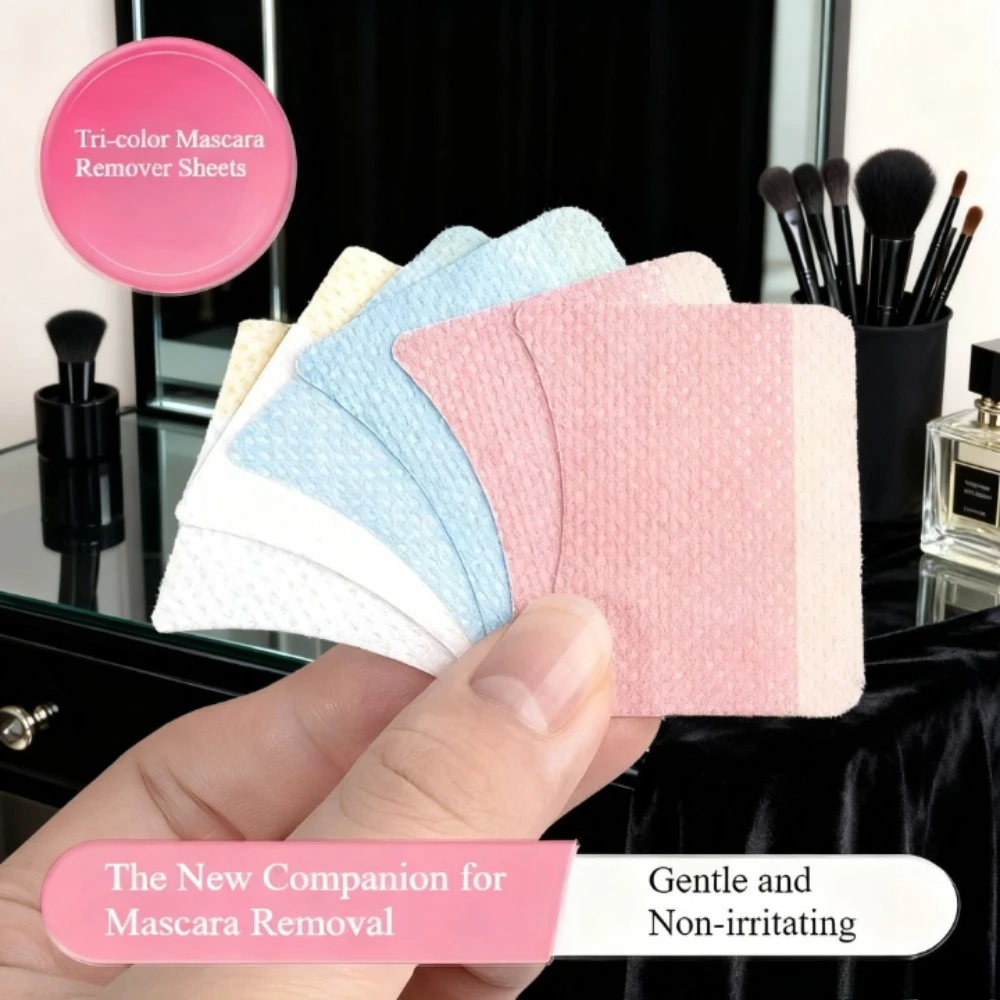 แผ่นรองอายแชโดว์แบบไม่มีขน 40 ชิ้น/แพ็ค, แผ่นเจลรองอายแชโดว์แบบไม่มีขน, ป้องกันคราบเครื่องสำอางสำหรับต่อขนตา