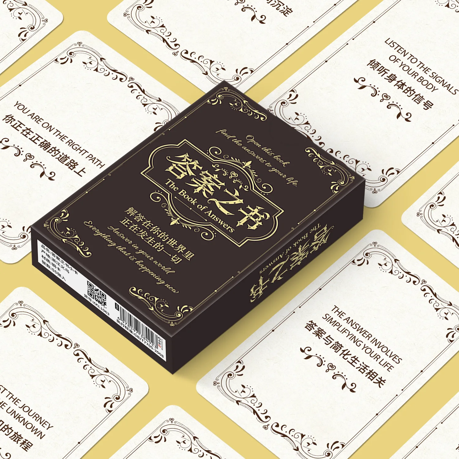 

55Pcs/Set The Mysterious Book Of Answers Card When Confused Random Answer Card Entertainment Interesting Game Card Gift