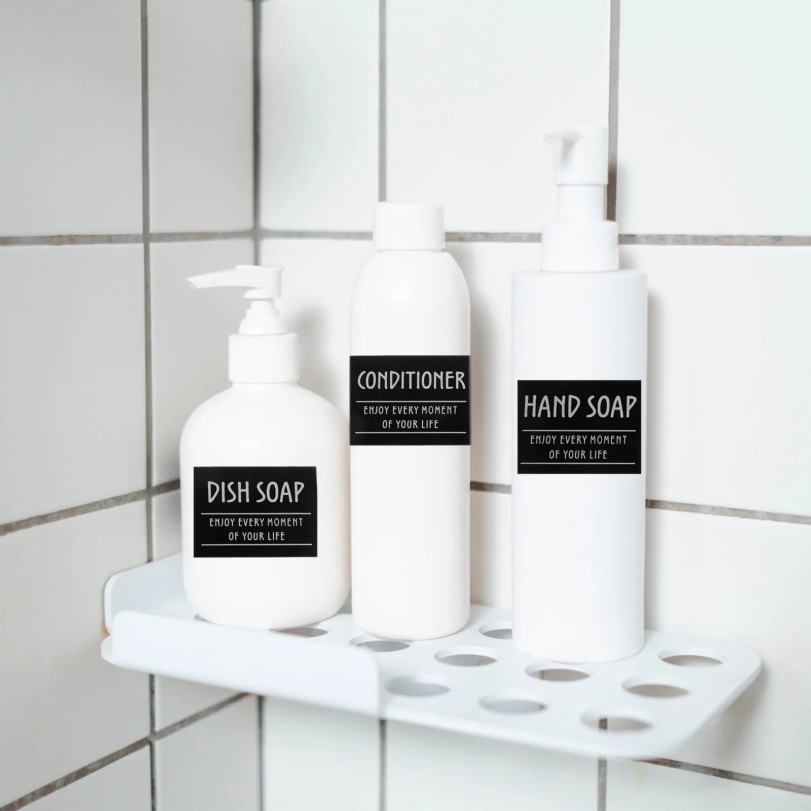 

PVC Self adhesive Waterproof Labels for Shampoo Dispensers Body Wash Bottle Stickers Bathroom Storage Tags Travel Size Kitchen
