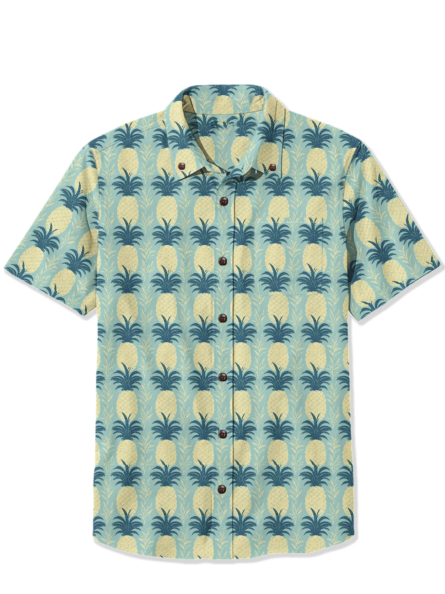 

Pineapple Fruit Hawaiian Shirt 3d Print Shirt Men Fashion Shirt Casual Beach Vest Summer Men Professional Lapel Shirt