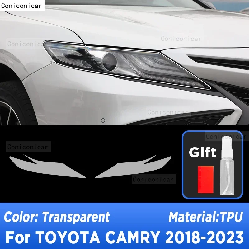 طبقة رقيقة واقية ملصقات بولي يوريثان لتويوتا كامري 2018-2023 سيارة العلوي شفافة سوداء إصلاح المضادة للخدش اكسسوارات PPF